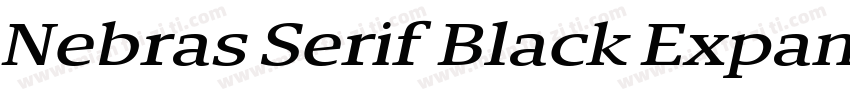 Nebras Serif Black Expanded Italic字体转换